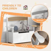 Grey 2 in 1 Toy Box for Kids with Lid for Bedroom Nursery Playroom by AIYAPLAY