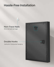 A4 Photo Frame with 6 Mounts for Wall or Desk Display in Black Finish by Songmics