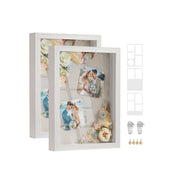 Set of 2 A4 Photo Frames with 6 Mounts for Wall or Desk Display by Songmics