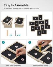 Multi Photo Frame Collage Holds 12 Pictures Wall Mounted Display for Home Decor by Songmics