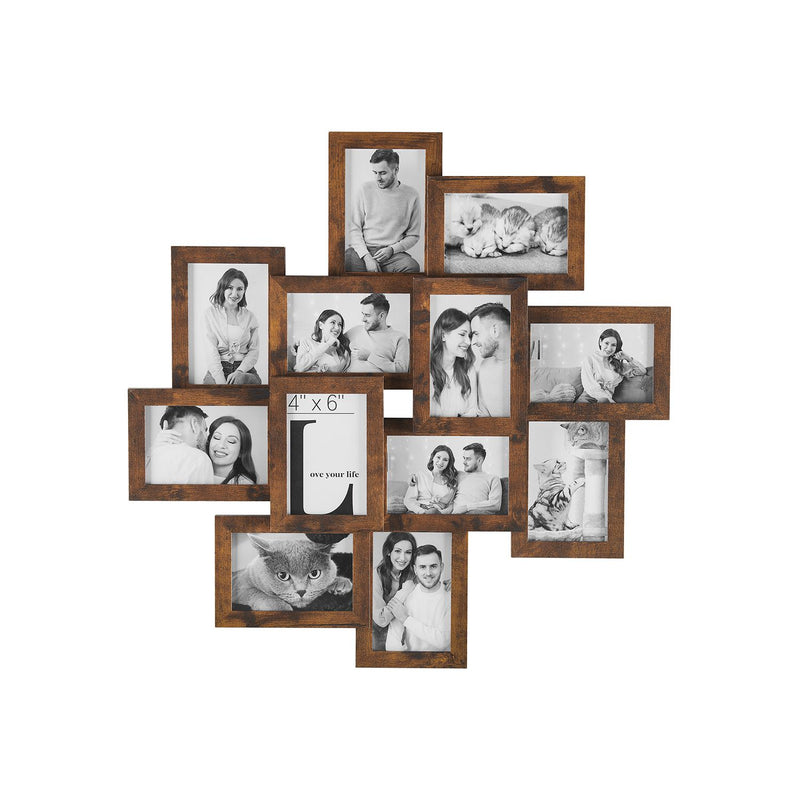 Wall Collage Photo Frame Set for 12 Pictures Decorative Multi Frame Display by Songmics