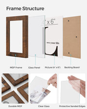 Wall Collage Photo Frame Set for 12 Pictures Decorative Multi Frame Display by Songmics