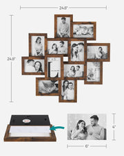 Wall Collage Photo Frame Set for 12 Pictures Decorative Multi Frame Display by Songmics