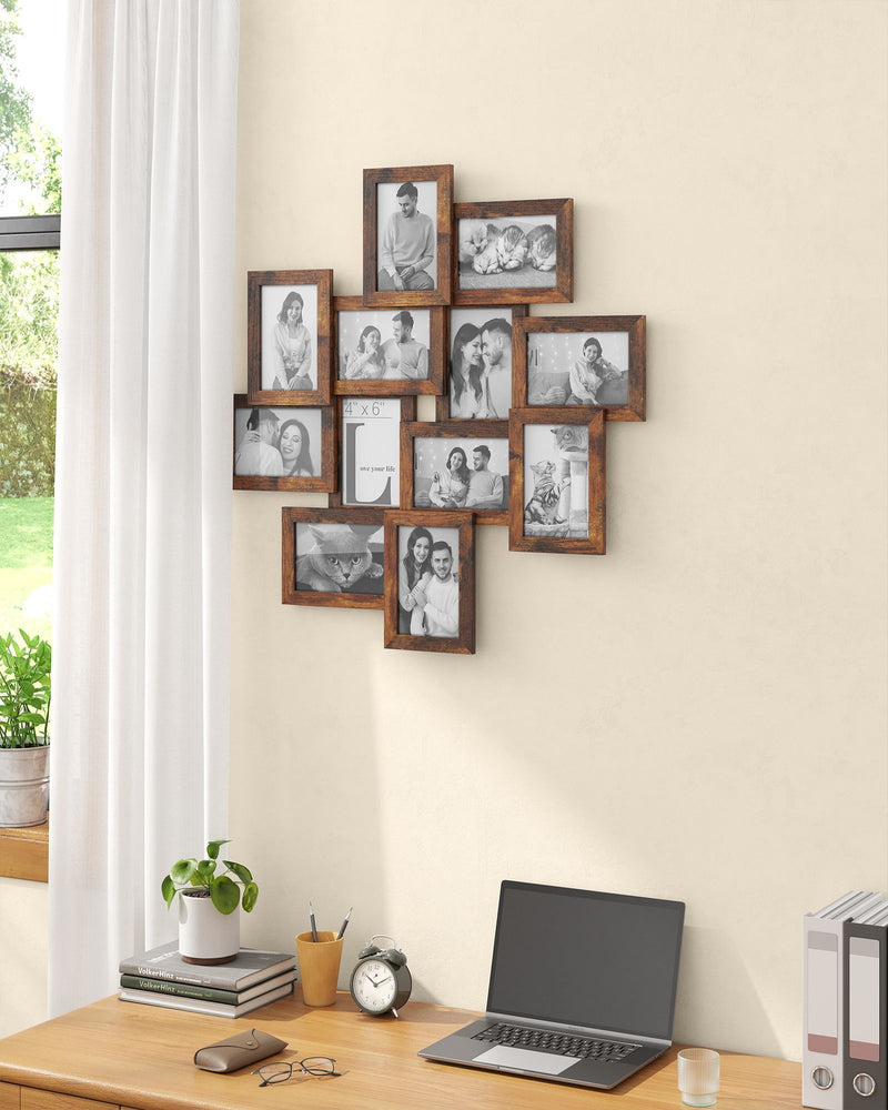 Wall Collage Photo Frame Set for 12 Pictures Decorative Multi Frame Display by Songmics