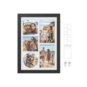 A4 Black Picture Frame with 3 Mounts for Wall or Desk Display by Songmics