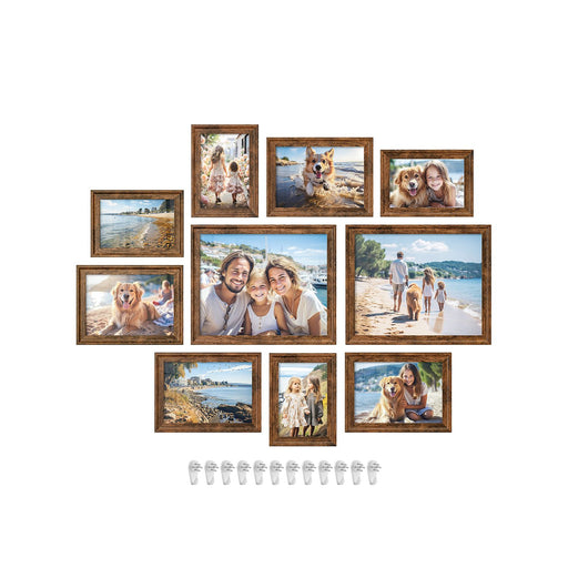 Set of Picture Frames with 16 Photo Mats for Wall Display Home DÃ©cor by Songmics