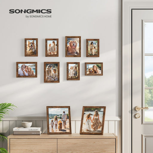 Set of Picture Frames with 16 Photo Mats for Wall Display Home DÃ©cor by Songmics