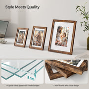 Set of Picture Frames with 16 Photo Mats for Wall Display Home DÃ©cor by Songmics