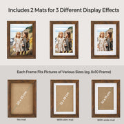 Set of Picture Frames with 16 Photo Mats for Wall Display Home DÃ©cor by Songmics