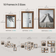 Set of Picture Frames with 16 Photo Mats for Wall Display Home DÃ©cor by Songmics