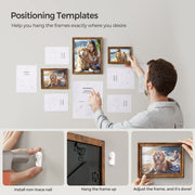 Set of Picture Frames with 16 Photo Mats for Wall Display Home DÃ©cor by Songmics