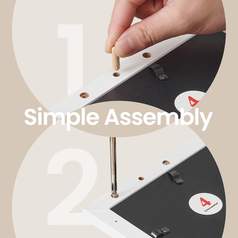 10 Photo Collage Frame for Wall Display Fits 4x6 Pictures MDF Wood Design by Songmics