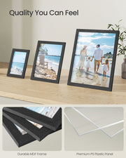 Set of 10 Black Picture Frames for Wall or Tabletop Display Home Decor by Songmics
