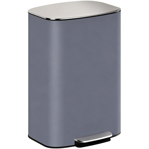 50L Pedal Bin with Soft Close Lid and Removable Inner Bucket for Kitchen or Office Grey