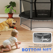 Kids Trampoline with Safety Enclosure for Outdoor and Indoor Play 4.6FT Black AOSOM