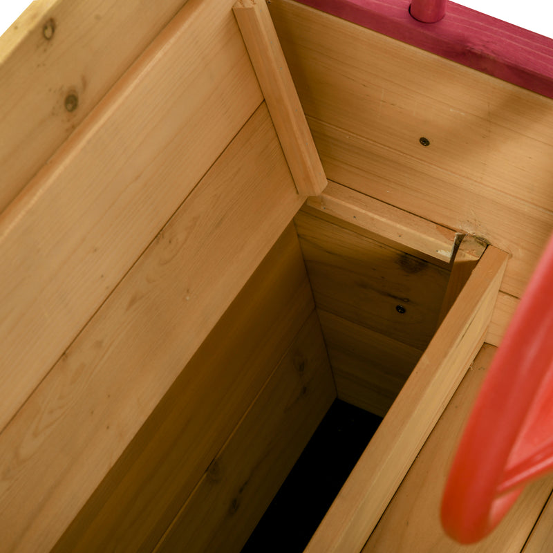 Wooden Pirate Ship Sandpit for Kids with Canopy Storage Bench and Liner Outdoor Play Brown
