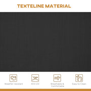 Black Three Seater Garden Swing Chair With Adjustable Canopy For Shaded Outdoor Comfort