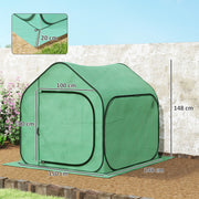 Mini Pop Up Greenhouse 150x148cm for Hassle Free Growing by Outsunny