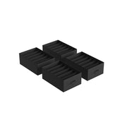 Set of 4 Black Drawer Organisers 42 x 30 x 17 cm for Home or Office Storage by Songmics