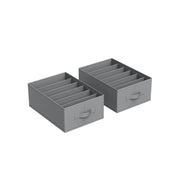 Set of 2 Dove Grey Drawer Organisers 42 x 30 x 17 cm Ideal for Bedroom Storage by Songmics