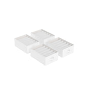 Set of 4 White Drawer Organisers 42 x 30 x 17 cm for Bedroom or Office Storage by Songmics