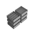 Set of 6 Dove Grey Drawer Organisers with 120 Compartments for Home Storage by Songmics