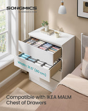 Foldable Fabric Drawer Organisers with Adjustable Dividers for Wardrobes and Drawers by Songmics