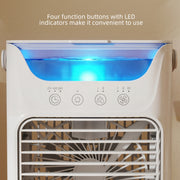 Desk Fan with Cooling Mist and Aroma Diffuser for Home or Office Grey AOSOM