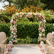 Metal Event Arch for Weddings and Parties Easy to Decorate Indoor or Outdoor Gold AOSOM