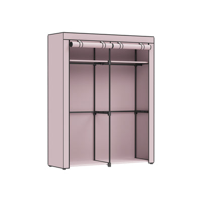 Collapsible Fabric Wardrobe with Shelves and Zipper Cover for Bedroom Storage by Songmics