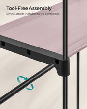 Collapsible Fabric Wardrobe with Shelves and Zipper Cover for Bedroom Storage by Songmics