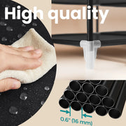 Portable Wardrobe Closet Organiser with Cover Shelves and 4 Hanging Rails by Songmics