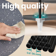 Portable Wardrobe Closet Organiser with Cover 4 Hanging Rails and Storage Shelves by Songmics