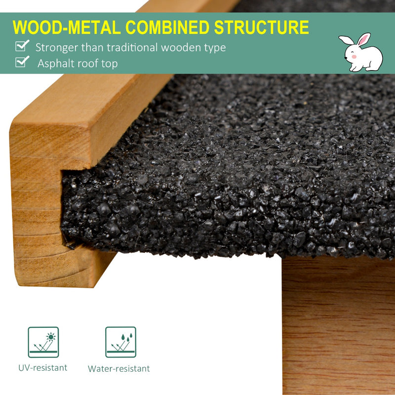 Elevated Outdoor Guinea Pig Hutch With Ramp And Shelter For Small Pets, Grey