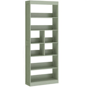 Tall Bookshelf with 4 Shelves for Extra Home Storage and Clutter-Free Rooms Bean Paste Green Homcom