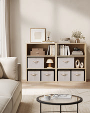 Set of 3 Foldable Storage Boxes in Sand Beige for Home Organisation by Songmics