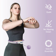 Purple Smart Weighted Hula Hoop With Digital Counter And 16 Detachable Massage Knots AOSOM