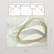 Machine Washable Area Rug for Living Room Bedroom or Office 230 x 160 cm, Cream White