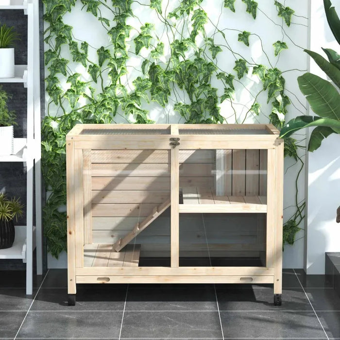 Indoor Wooden Rabbit Hutch