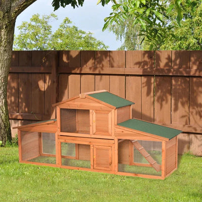 Deluxe Large Outdoor Rabbit Cage Pawhut
