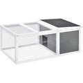 Rabbit Hutch With Run Pawhut
