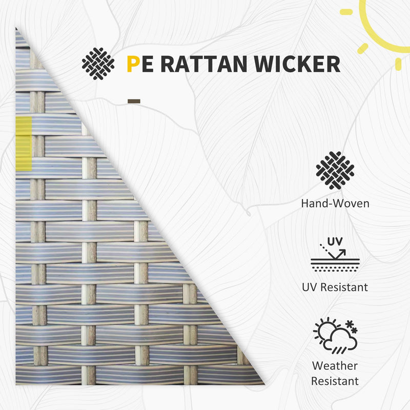 Rattan Garden Corner Sofa Set, Brown