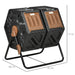 130L Dual Chamber Tumbling Composter for Efficient Waste Recycling by Outsunny