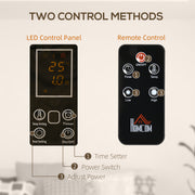 Portable Electric Space Heater with Adjustable Thermostat for Home Use 2000W, Grey