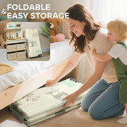 Foldable Double Sided Baby Play Mat Water Resistant for Indoor or Outdoor Use Grey AOSOM