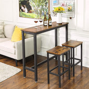 Narrow Rectangular Bar Table Space Saving Design for Kitchen or Dining Room by Vasagle
