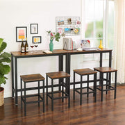 Narrow Rectangular Bar Table Space Saving Design for Kitchen or Dining Room by Vasagle