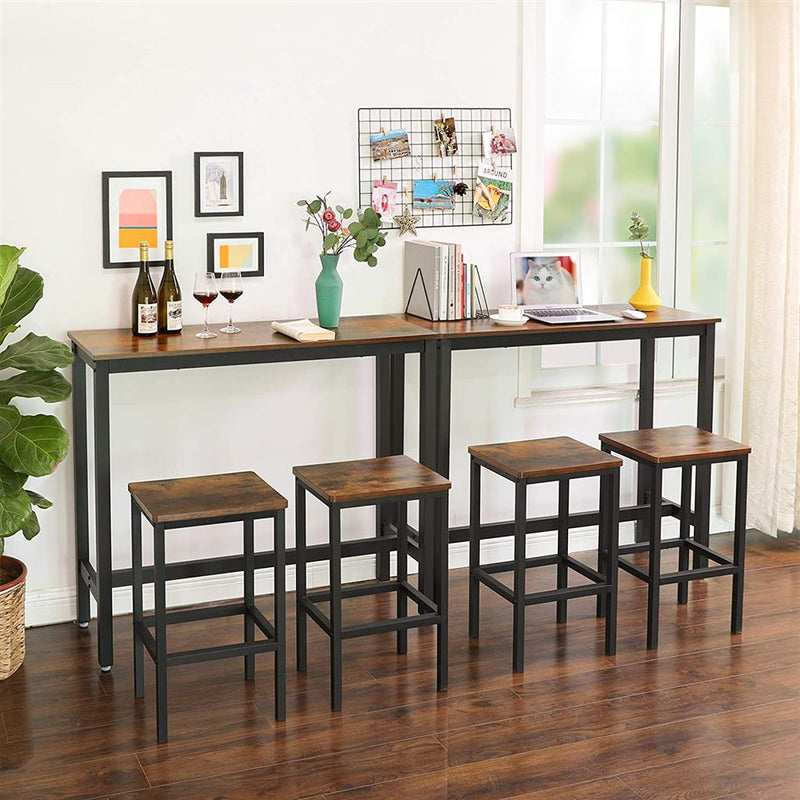 Narrow Rectangular Bar Table Space Saving Design for Kitchen or Dining Room by Vasagle