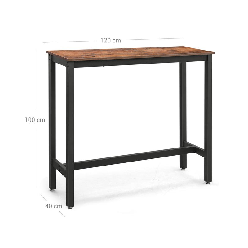 Narrow Rectangular Bar Table Space Saving Design for Kitchen or Dining Room by Vasagle