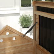 Wooden Duck House with Double Doors Openable Roof Ventilation Holes Removable Base by PawHut